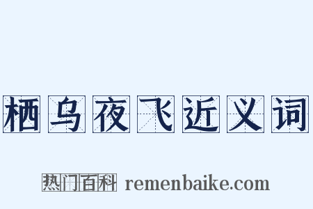 栖乌夜飞近义词是什么意思的图片